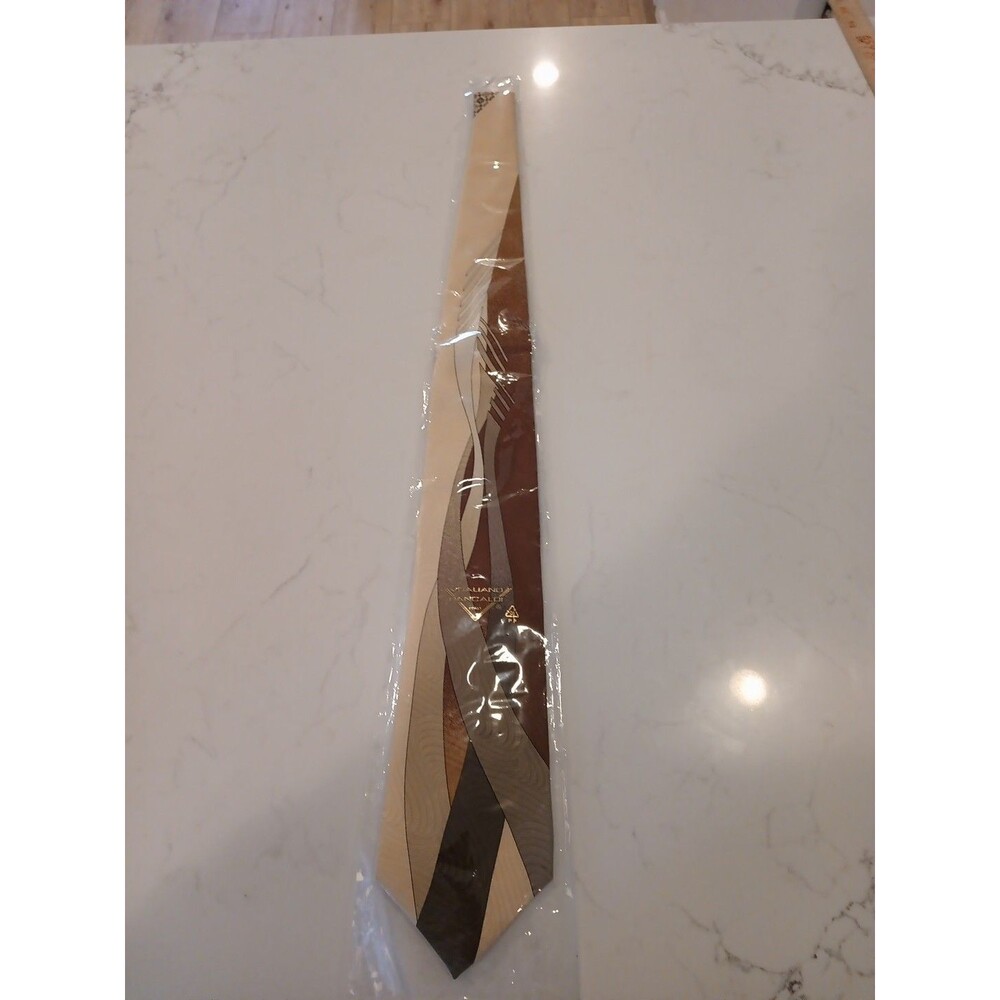 NEW IN PACKAGE W/TAGS VITALIANO PANCALDI MEN'S GEOMETRIC NECKTIE 100% SILK ITALY